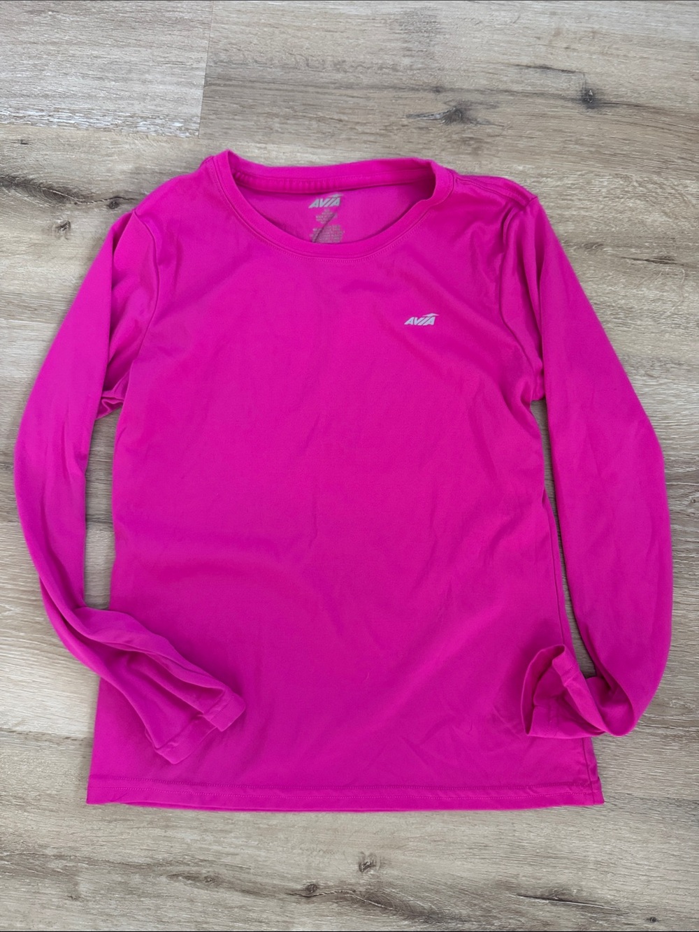 Avia Long Sleeve Athletic Tee in Hot Pink